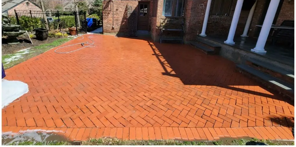 Paver and patio cleaning